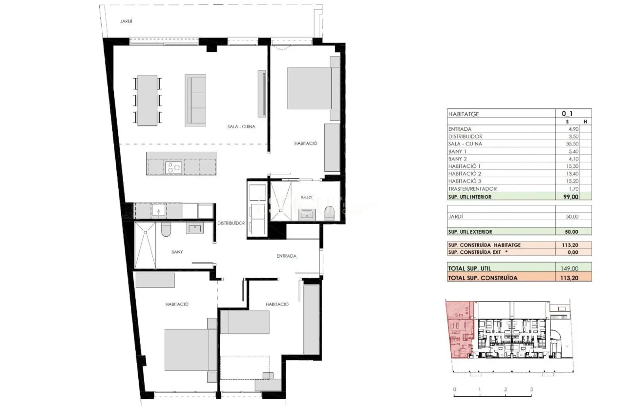 Rez-de-chaussée avec terrasse et jardin à Sarrià de Ter – Nouvelle construction