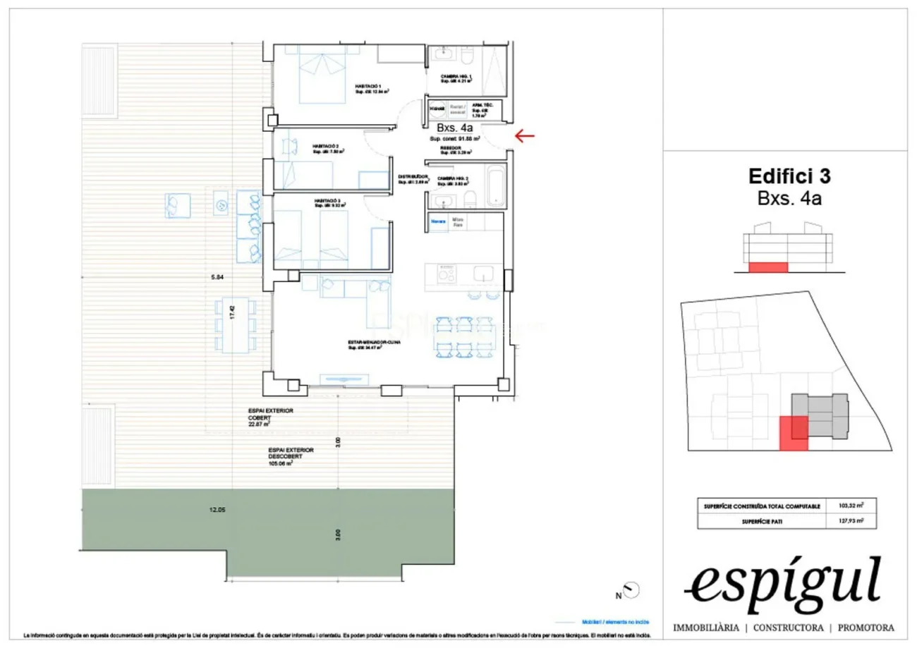 Neue Erdgeschosswohnung mit großem Garten – Terrasses de Vilablareix