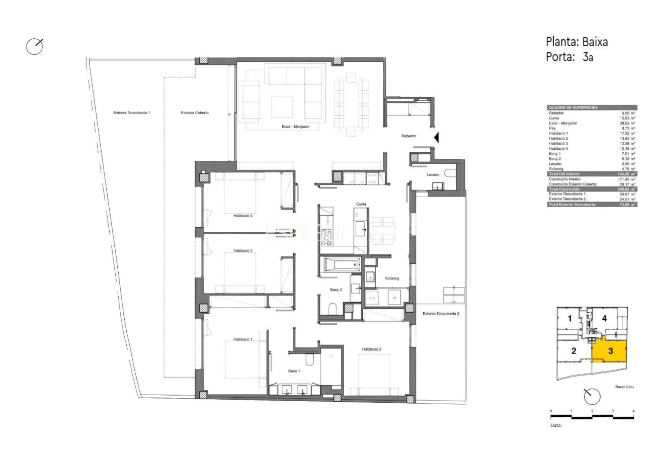 Pis exclusiu d’obra nova amb 104 m² d’espai exterior a Sant Gervasi-Galvany