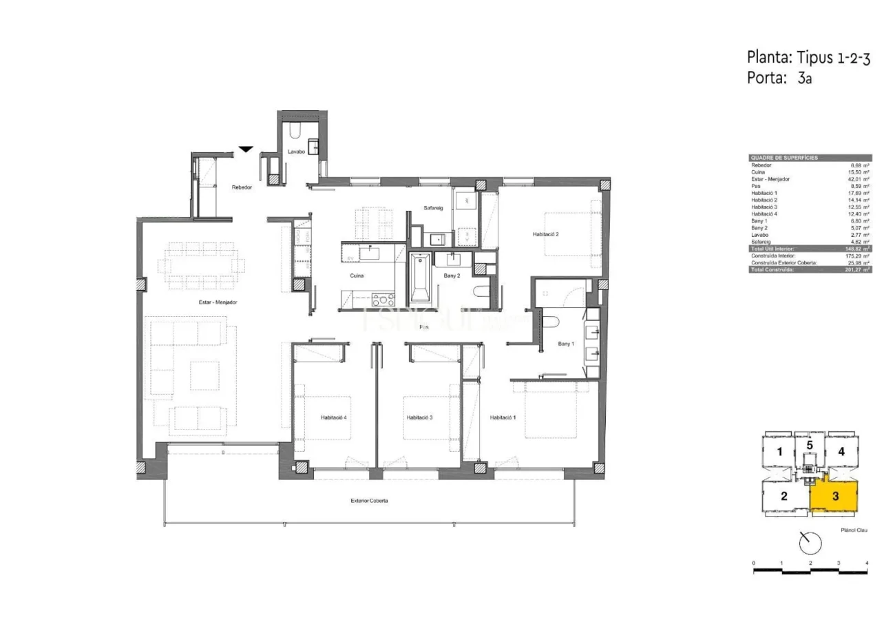 Exclusiu pis d’obra nova amb terrassa de 26 m² a Sant Gervasi-Galvany
