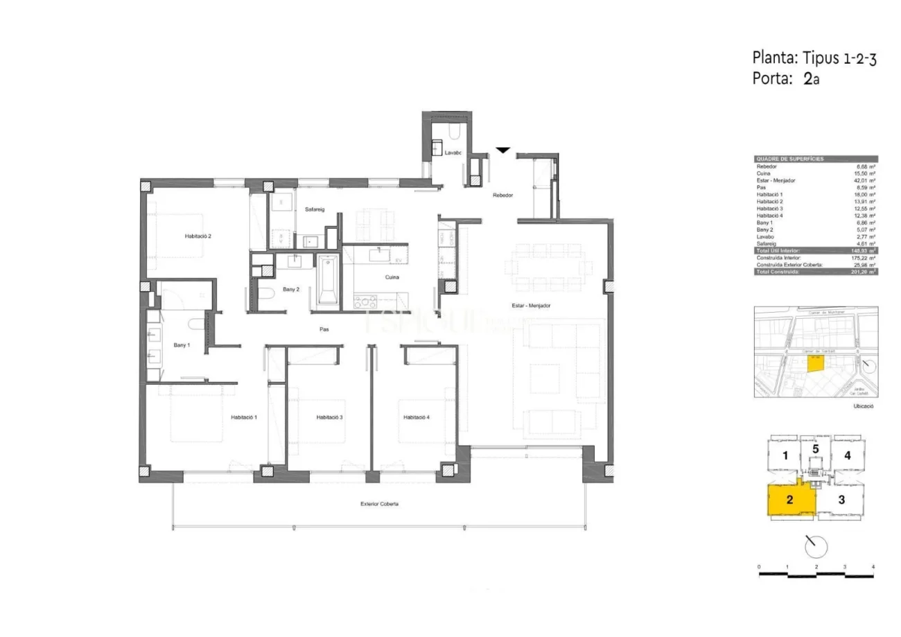Exclusiu pis d’obra nova amb terrassa de 26 m² a Sant Gervasi-Galvany
