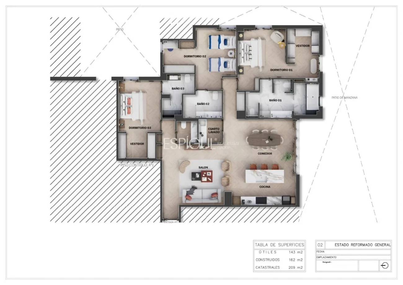 Renovated Apartment with Parking Space in Calle Diego De León, Salamanca District