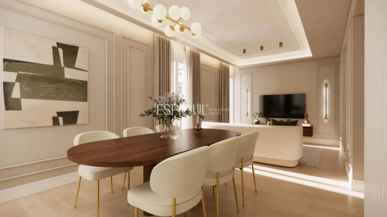 Renovierte und intelligente Wohnung in einem klassischen Gebäude in Recoletos, Madrid