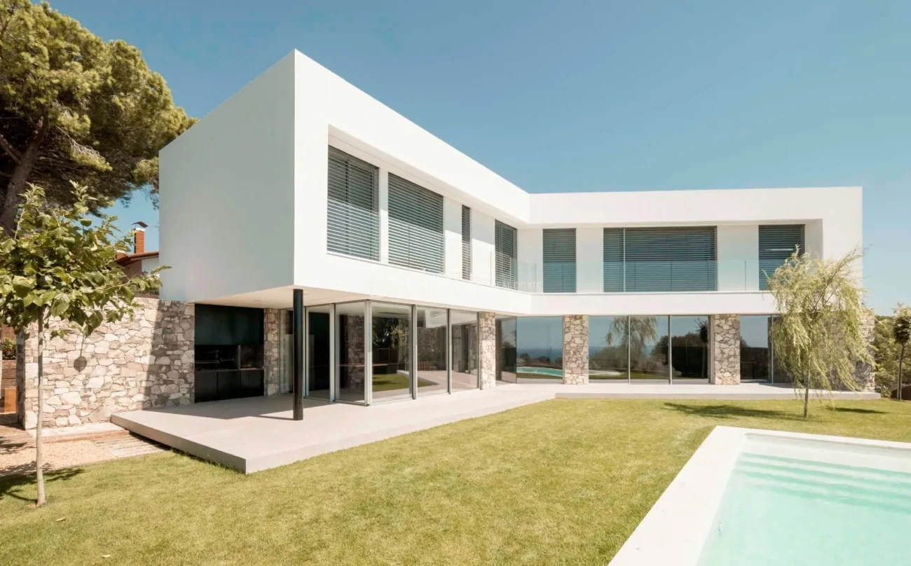 Zeitgenössische Designresidenz in Teià mit Pool und privatem Garten