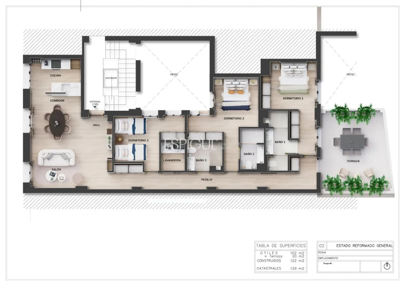 Logement extérieur avec terrasse dans la Calle de Las Naciones, quartier de Salamanca