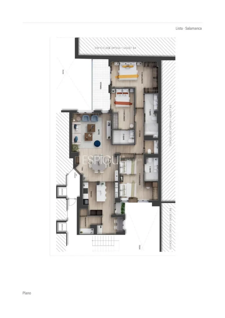 Logement rénové de 3 chambres dans la rue Montesa, Lista