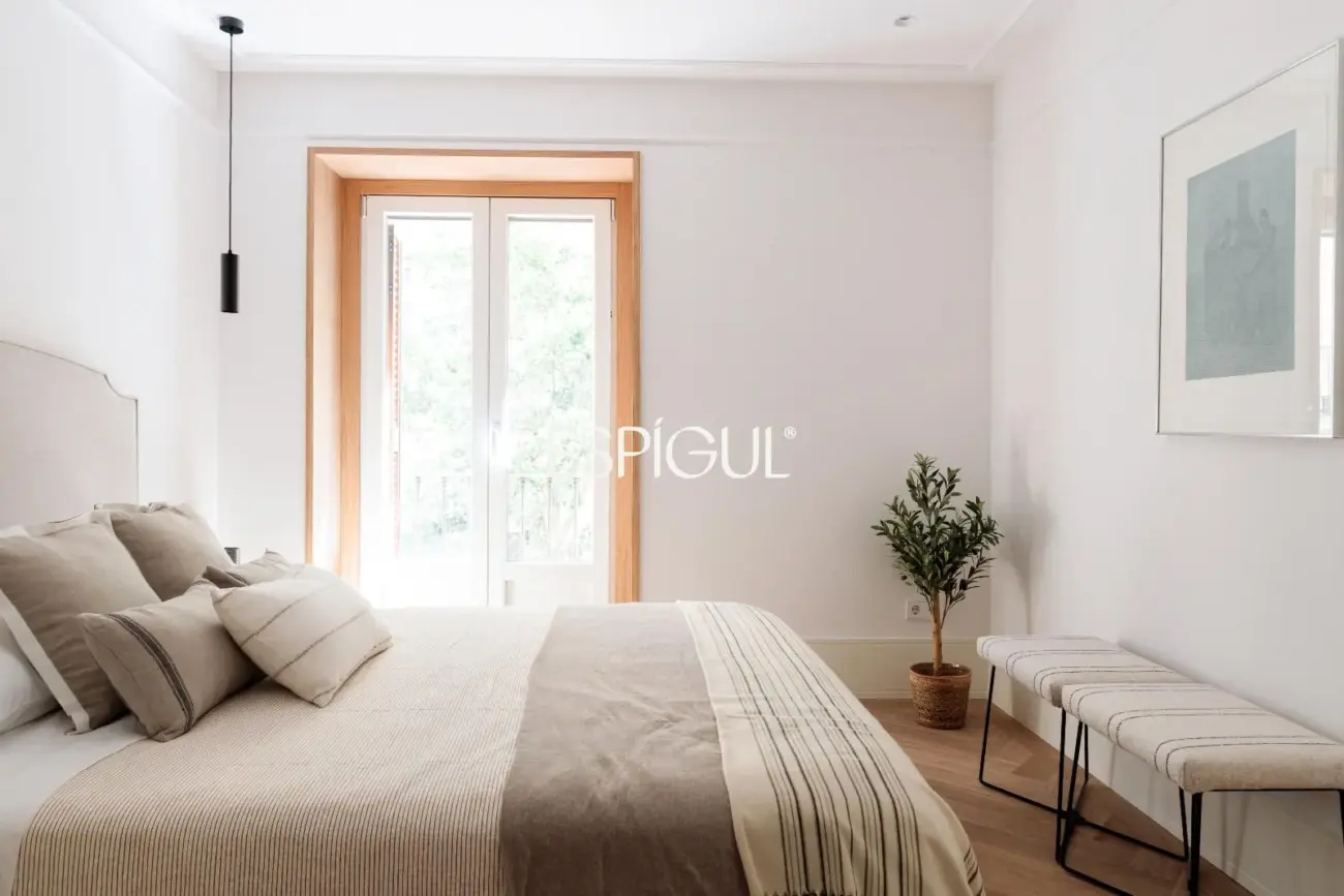 Piso en venta exterior con 6 balcones a la calle en Palacio