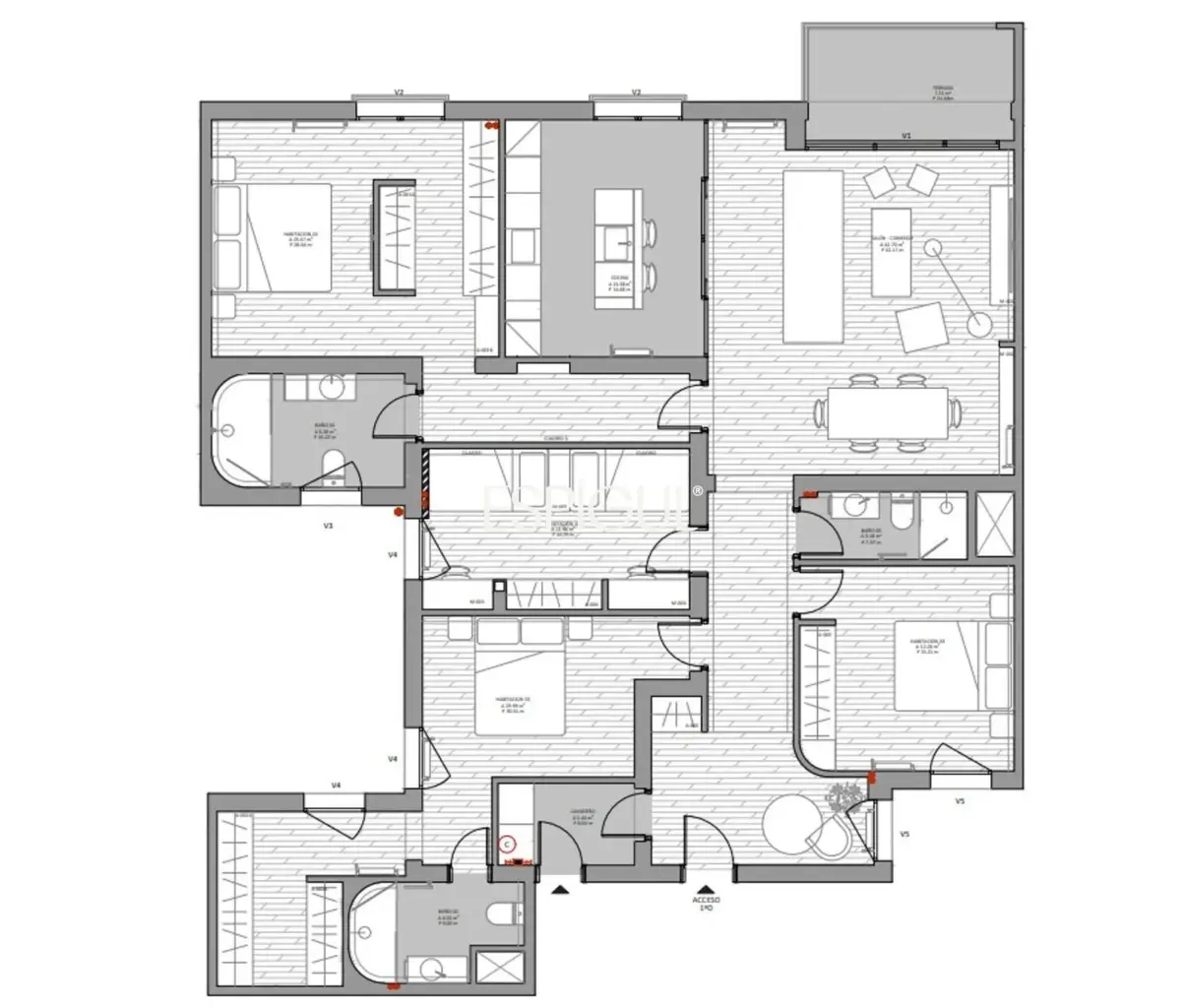Piso en venta exterior con terraza en Calle Orense, Tetuán